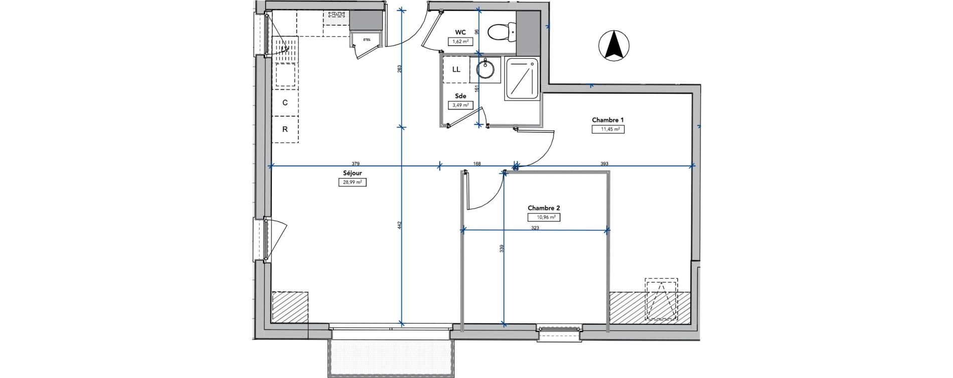 Appartement T3 de 56,51 m2 &agrave; Amboise Centre