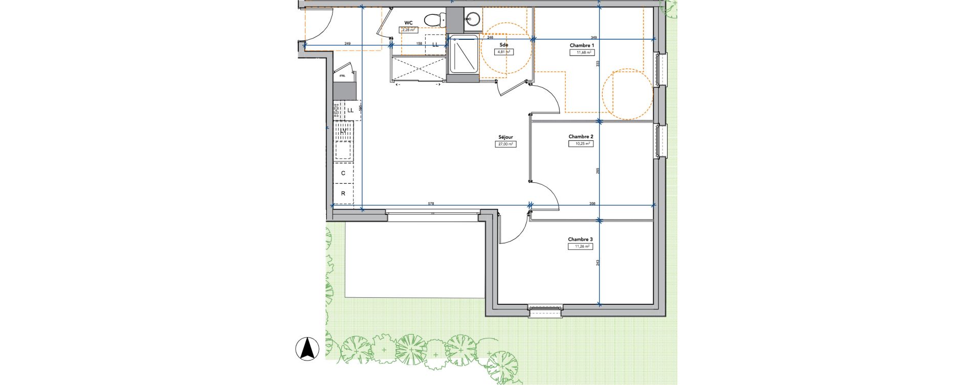 Appartement T4 de 67,28 m2 &agrave; Amboise Centre