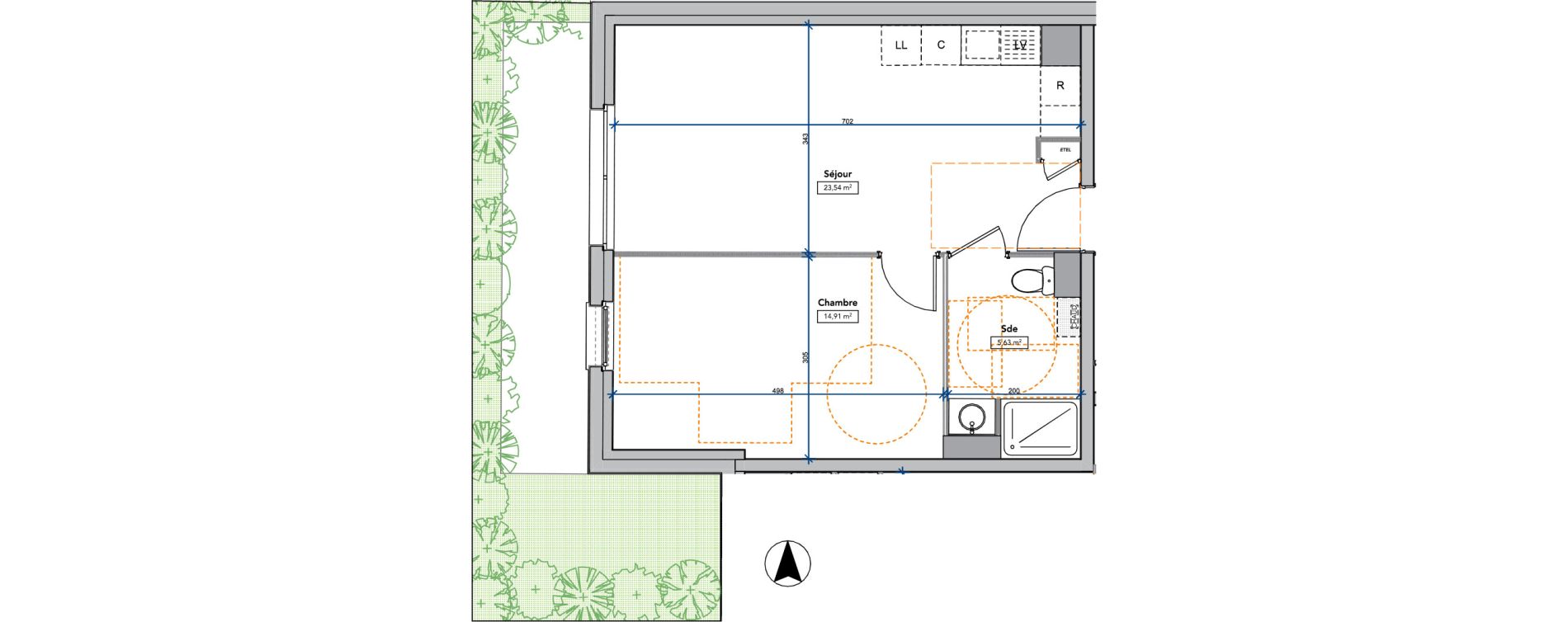 Appartement T2 de 44,08 m2 &agrave; Amboise Centre