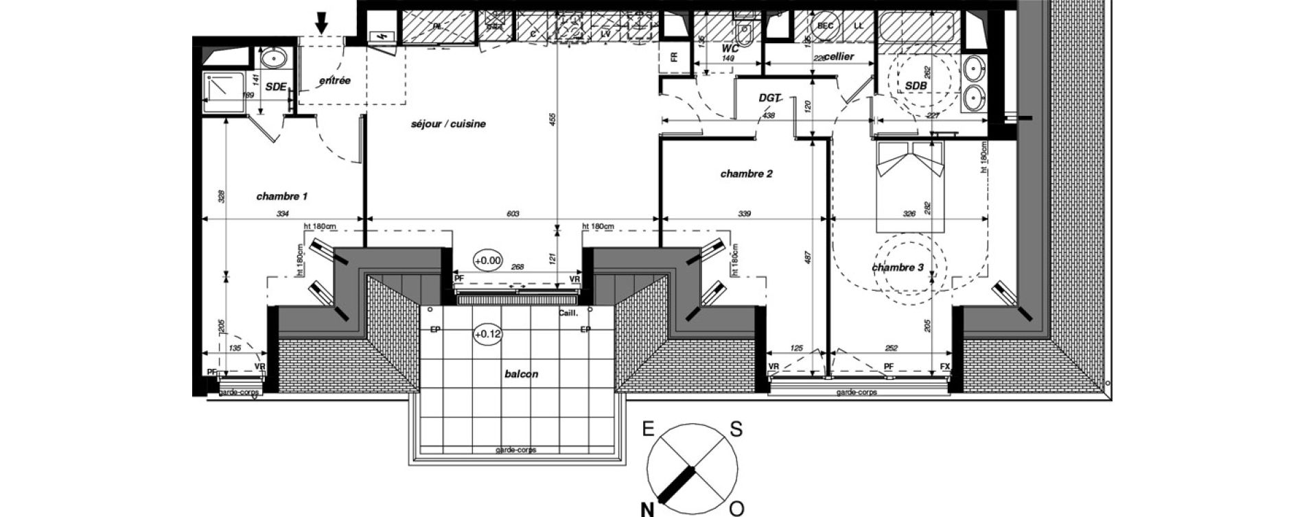 Appartement T4 de 87,39 m2 &agrave; Chambray-L&egrave;s-Tours Hippodrome