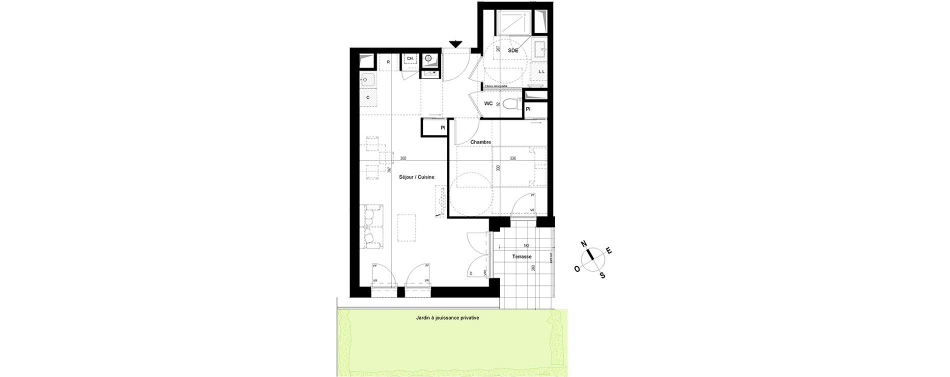 Appartement T2 de 47,07 m2 &agrave; Chambray-L&egrave;s-Tours Centre