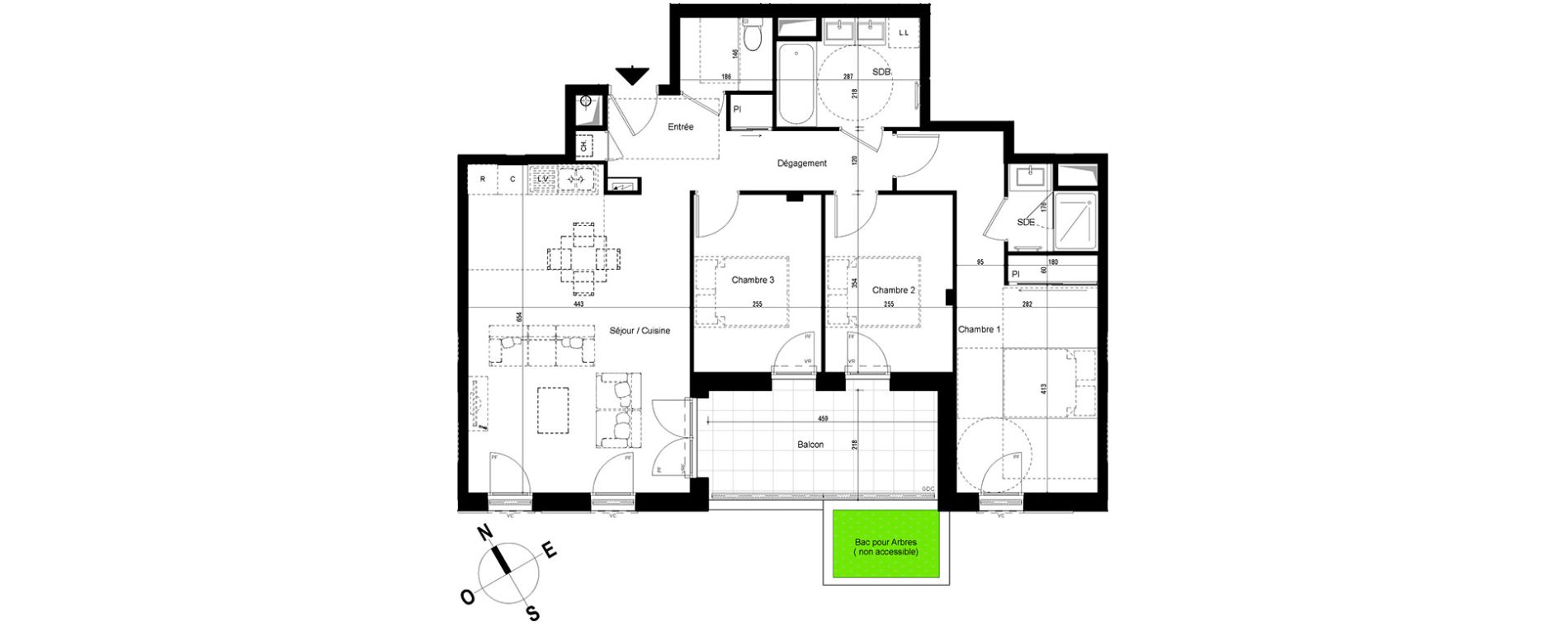 Appartement T4 de 83,77 m2 &agrave; Chambray-L&egrave;s-Tours Centre