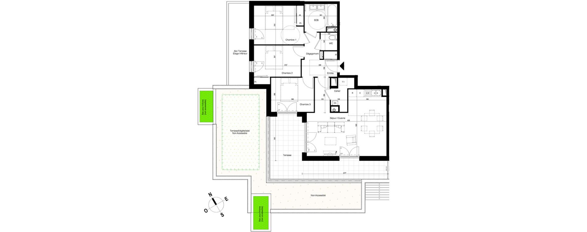 Appartement T4 de 80,37 m2 &agrave; Chambray-L&egrave;s-Tours Centre