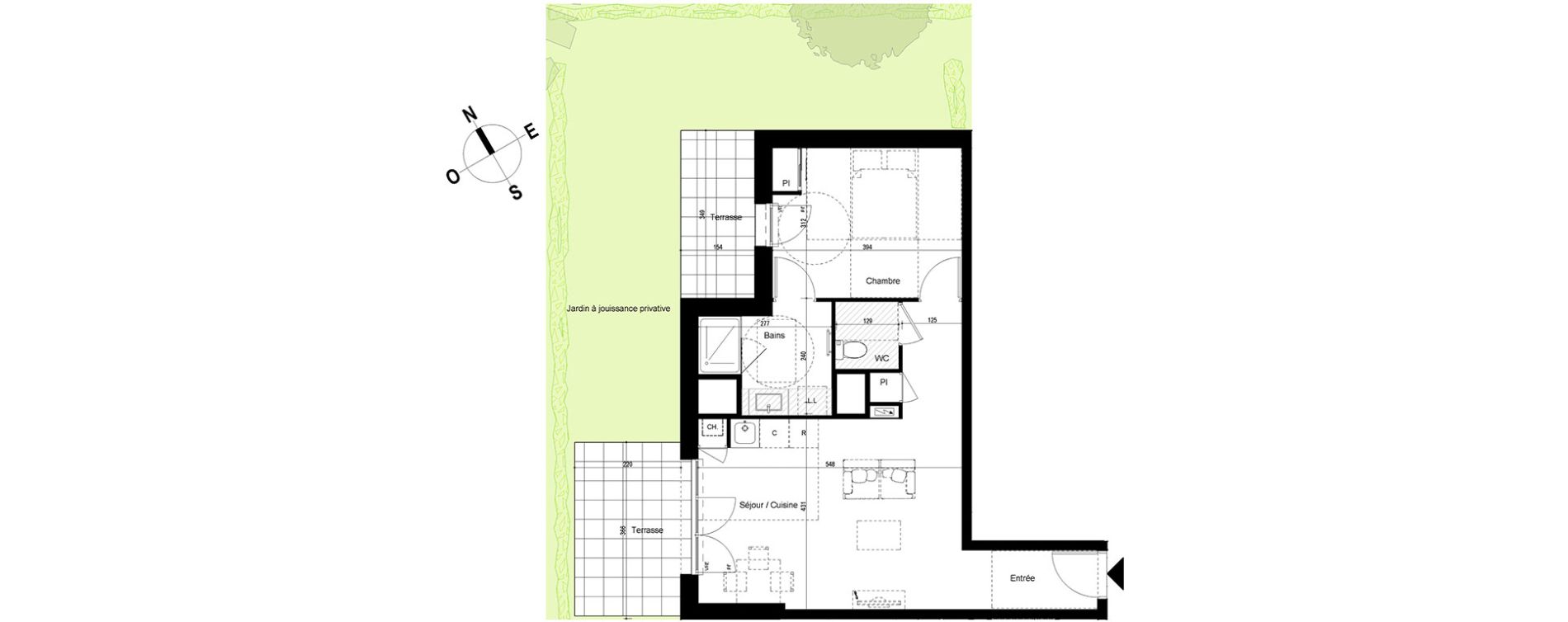Appartement T2 de 48,03 m2 &agrave; Chambray-L&egrave;s-Tours Centre