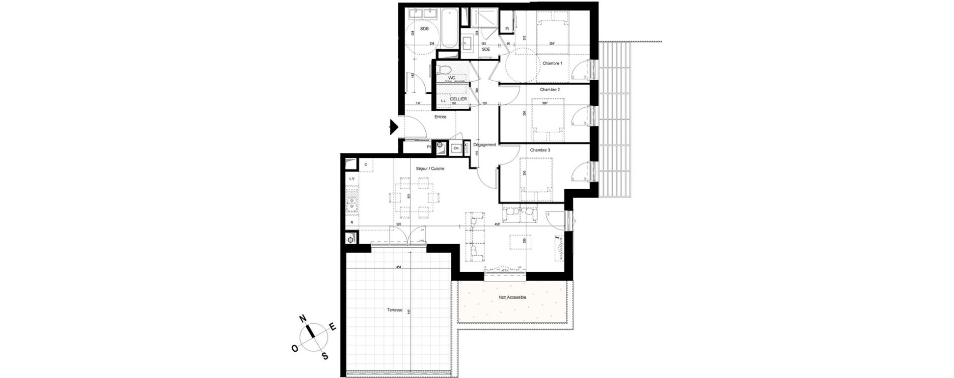 Appartement T4 de 88,22 m2 &agrave; Chambray-L&egrave;s-Tours Centre