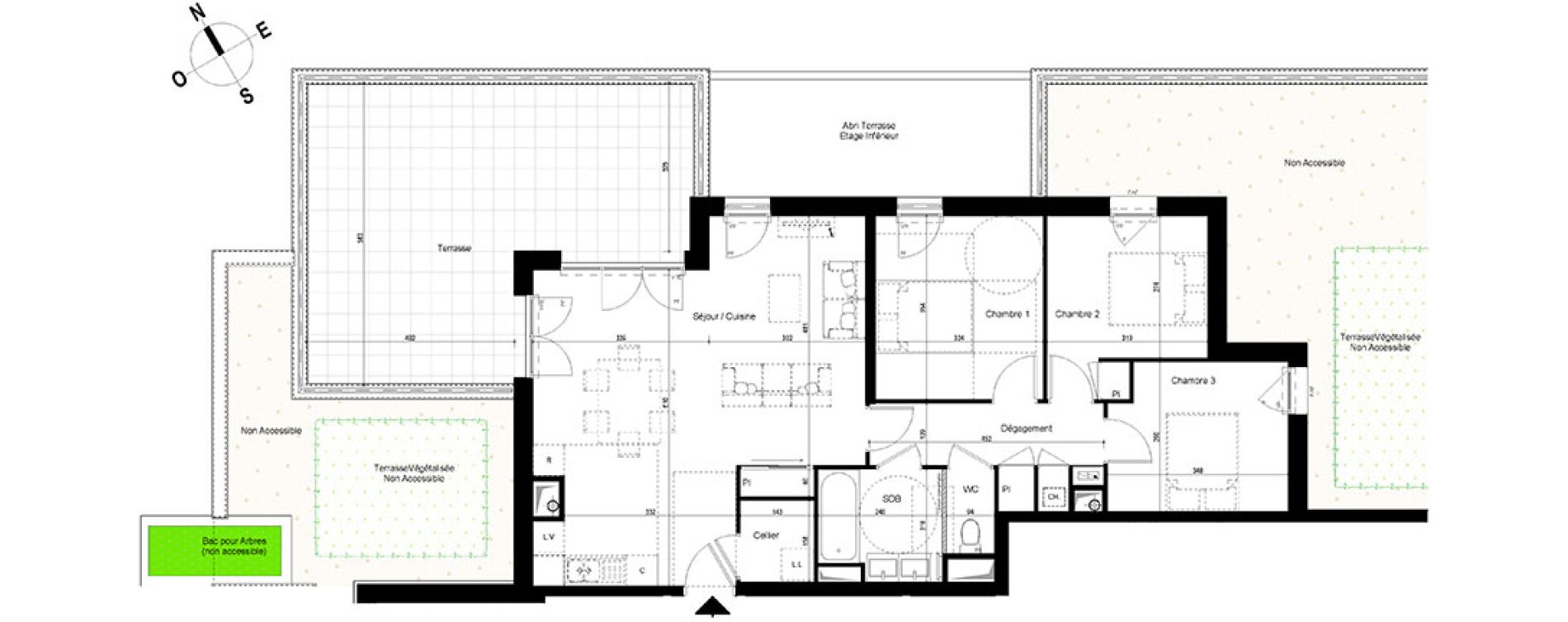 Appartement T4 de 83,18 m2 &agrave; Chambray-L&egrave;s-Tours Centre