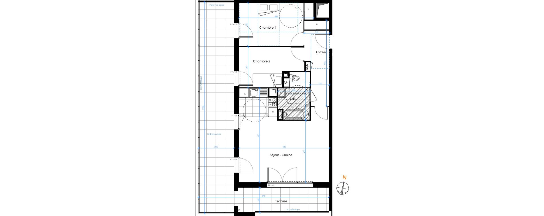 Appartement T3 de 65,04 m2 &agrave; Chambray-L&egrave;s-Tours Centre