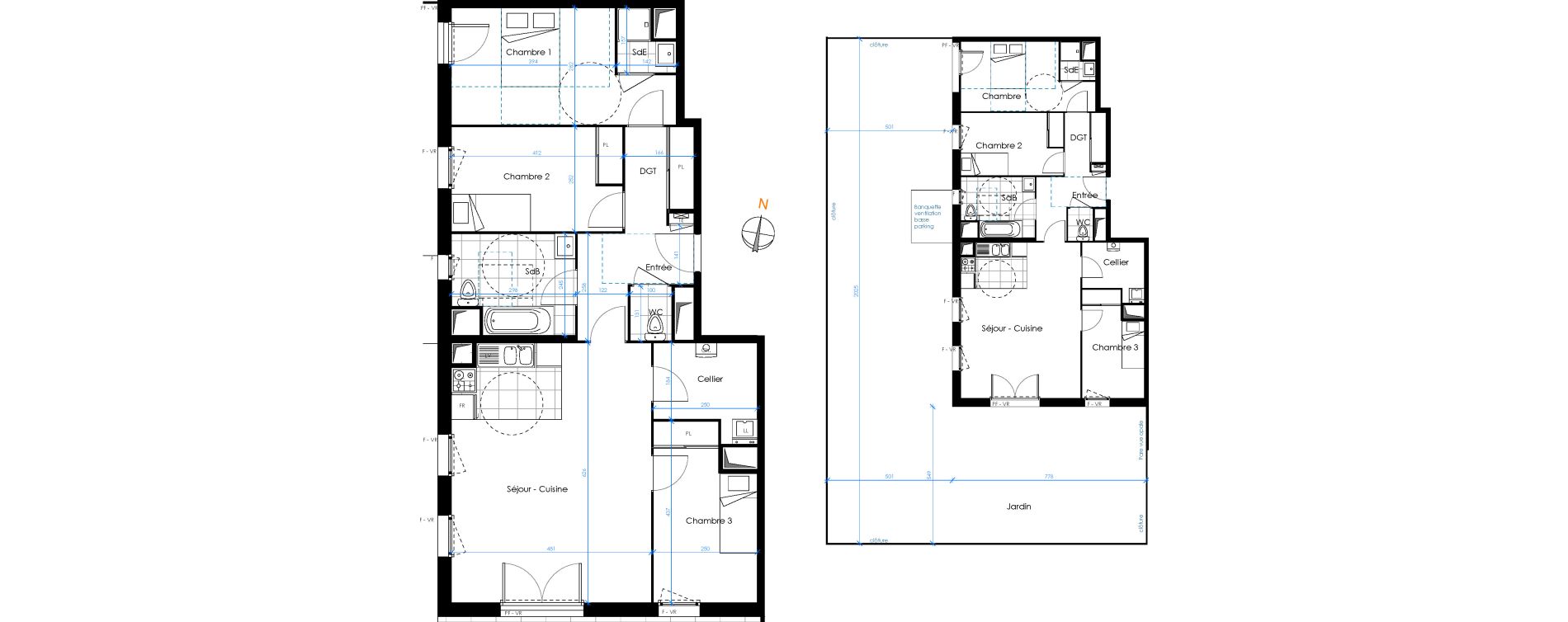 Appartement T4 de 86,78 m2 &agrave; Chambray-L&egrave;s-Tours Centre
