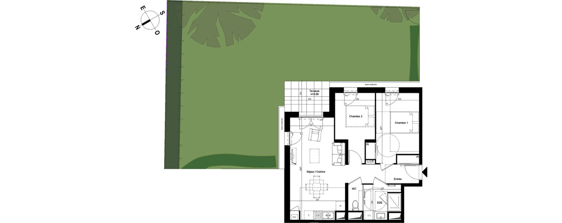 Appartement T3 de 58,20 m2 &agrave; Chambray-L&egrave;s-Tours Centre