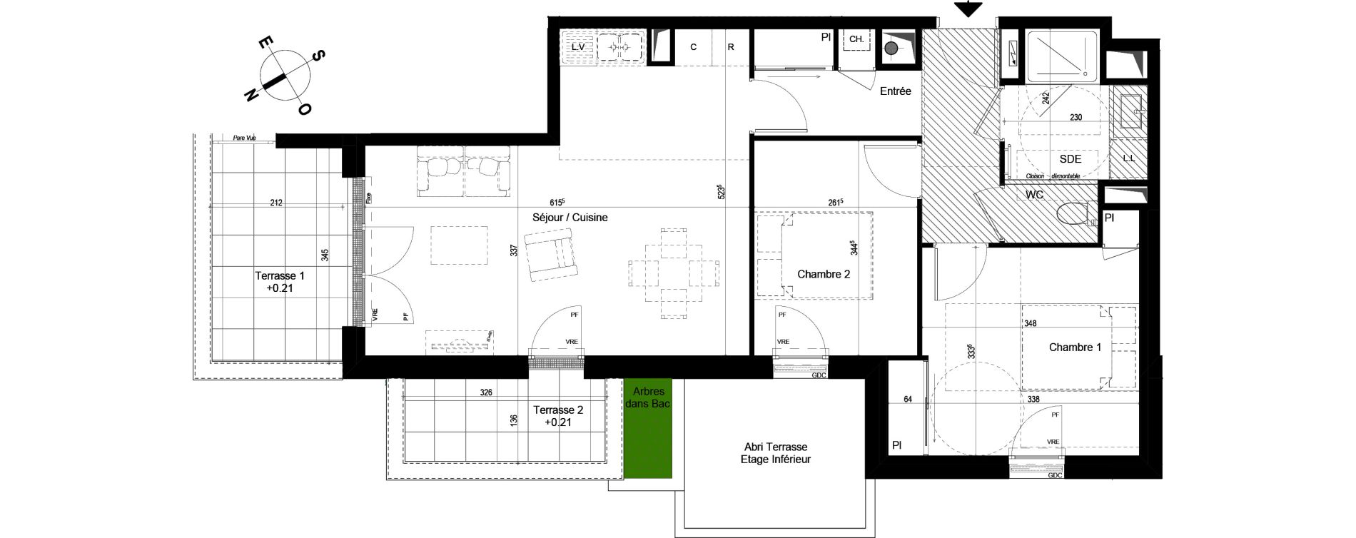 Appartement T3 de 62,55 m2 &agrave; Chambray-L&egrave;s-Tours Centre