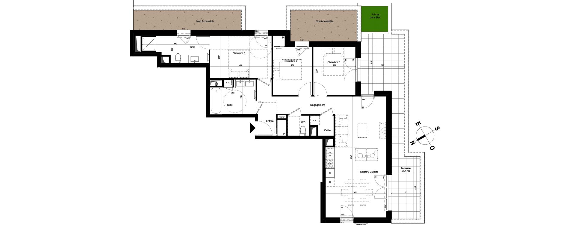 Appartement T4 de 86,56 m2 &agrave; Chambray-L&egrave;s-Tours Centre