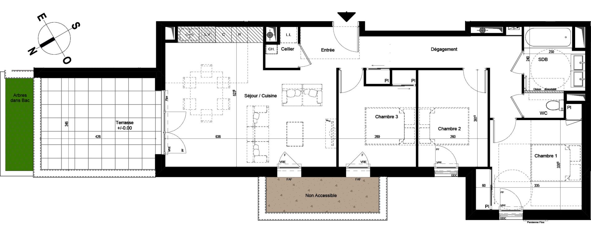 Appartement T4 de 82,25 m2 &agrave; Chambray-L&egrave;s-Tours Centre