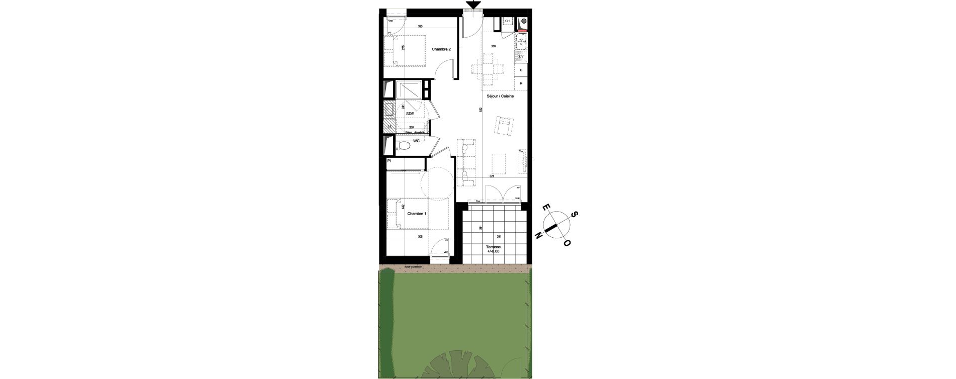 Appartement T3 de 58,17 m2 &agrave; Chambray-L&egrave;s-Tours Centre