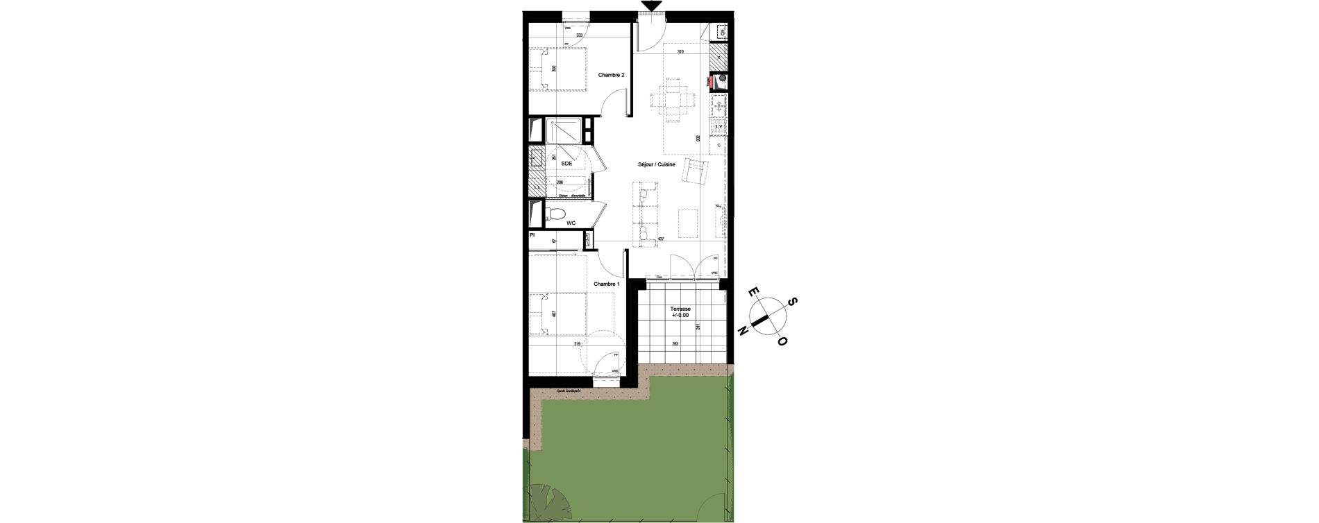 Appartement T3 de 61,28 m2 &agrave; Chambray-L&egrave;s-Tours Centre