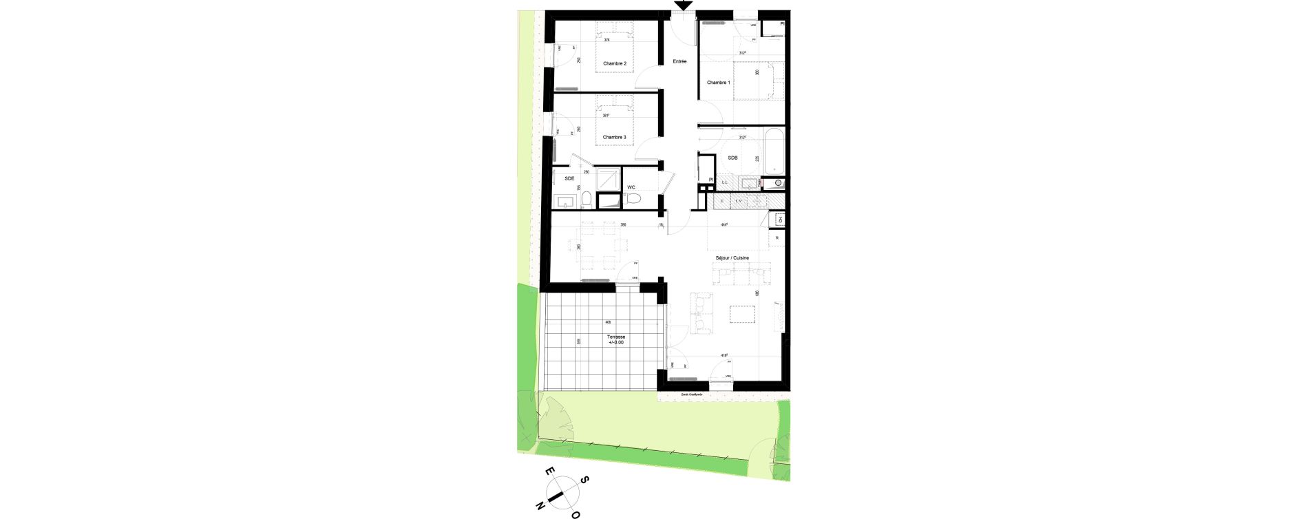 Appartement T4 de 91,69 m2 &agrave; Chambray-L&egrave;s-Tours Centre