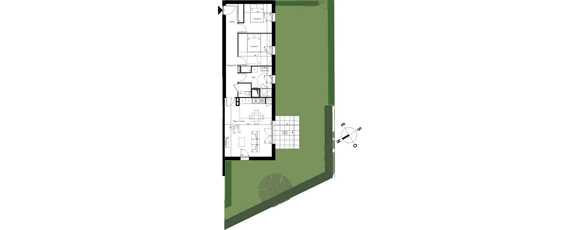 Appartement T3 de 72,02 m2 &agrave; Chambray-L&egrave;s-Tours Centre