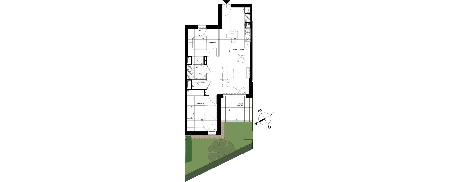 Appartement T3 de 61,43 m2 &agrave; Chambray-L&egrave;s-Tours Centre