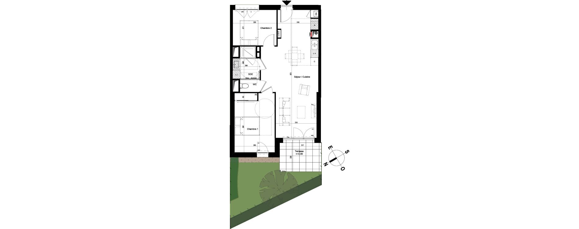 Appartement T3 de 62,52 m2 &agrave; Chambray-L&egrave;s-Tours Centre