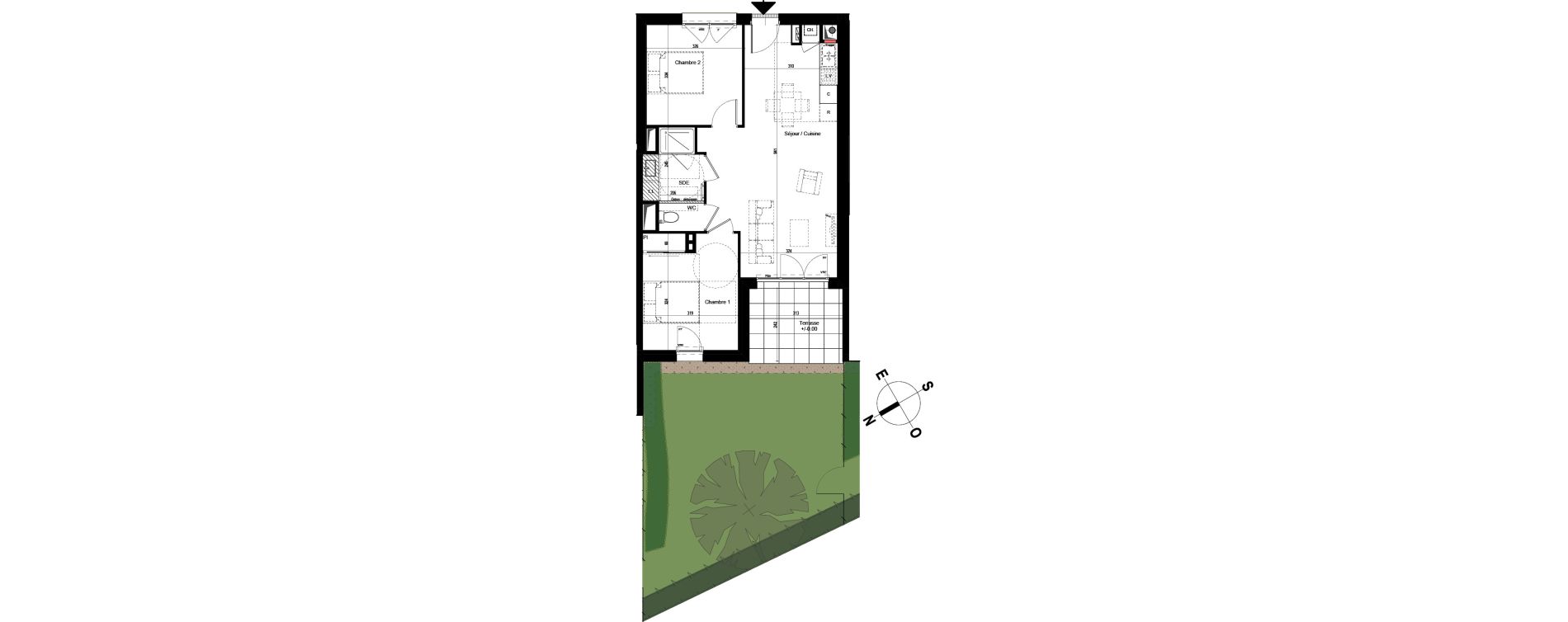 Appartement T3 de 59,04 m2 &agrave; Chambray-L&egrave;s-Tours Centre