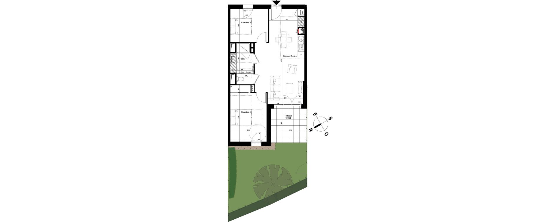 Appartement T3 de 61,27 m2 &agrave; Chambray-L&egrave;s-Tours Centre