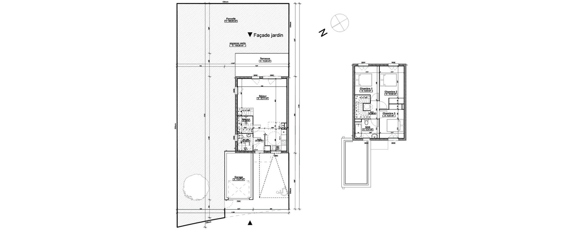 Maison T4 de 79,74 m2 &agrave; Chambray-L&egrave;s-Tours Centre