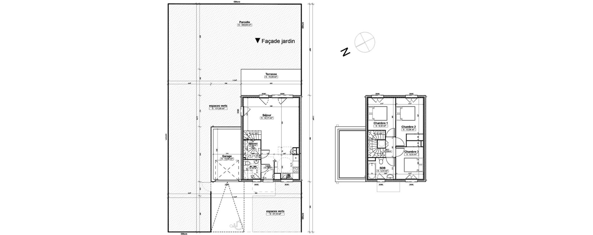 Maison T4 de 79,74 m2 &agrave; Chambray-L&egrave;s-Tours Centre