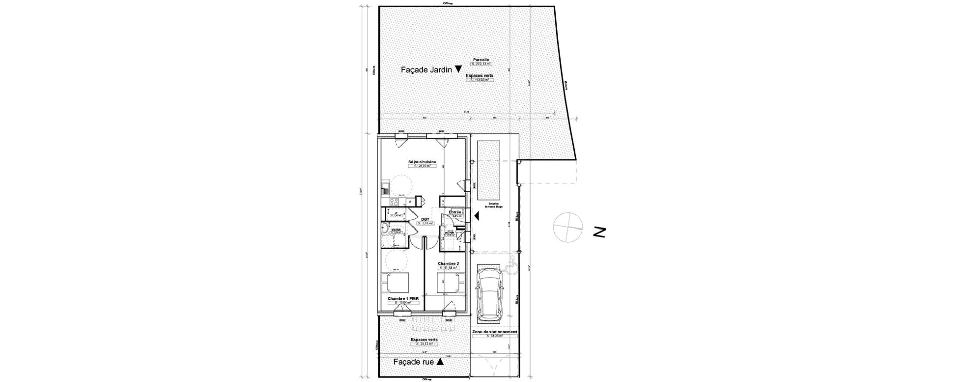 Appartement T3 de 64,49 m2 &agrave; Chambray-L&egrave;s-Tours Centre