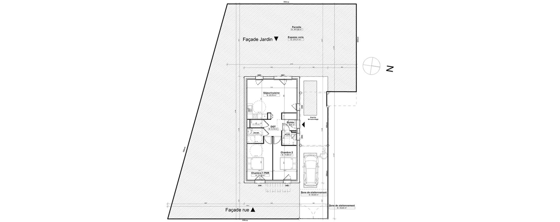 Appartement T3 de 64,49 m2 &agrave; Chambray-L&egrave;s-Tours Centre