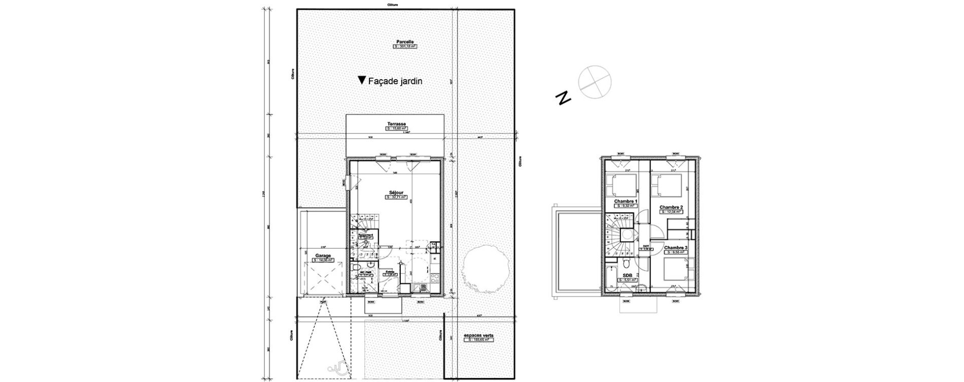 Maison T4 de 79,74 m2 &agrave; Chambray-L&egrave;s-Tours Centre
