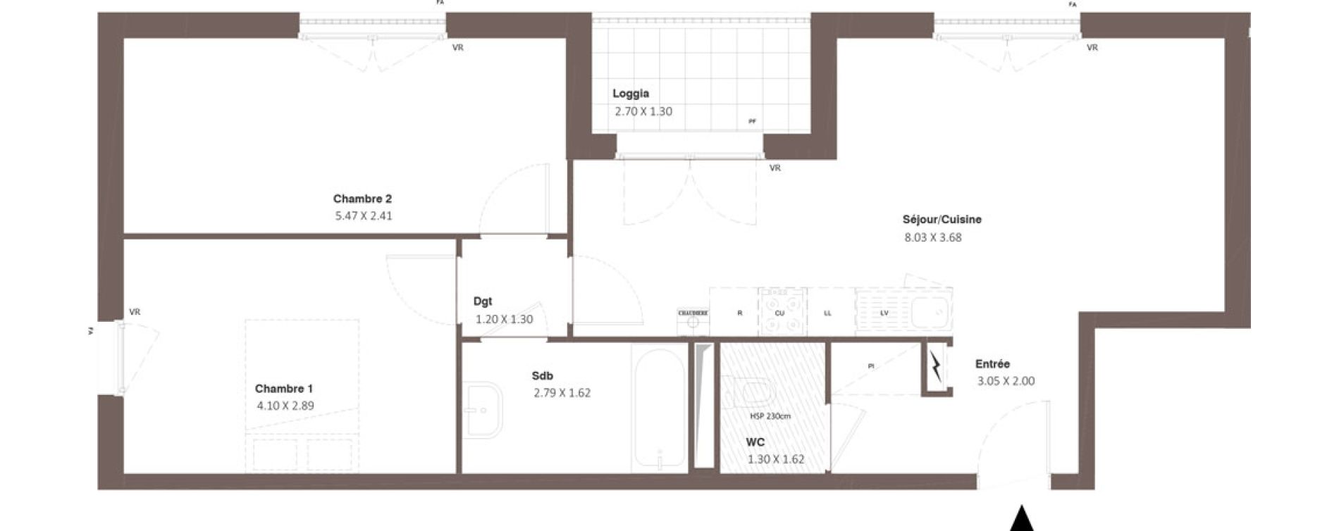 Appartement T3 de 62,01 m2 &agrave; Chanceaux-Sur-Choisille Centre