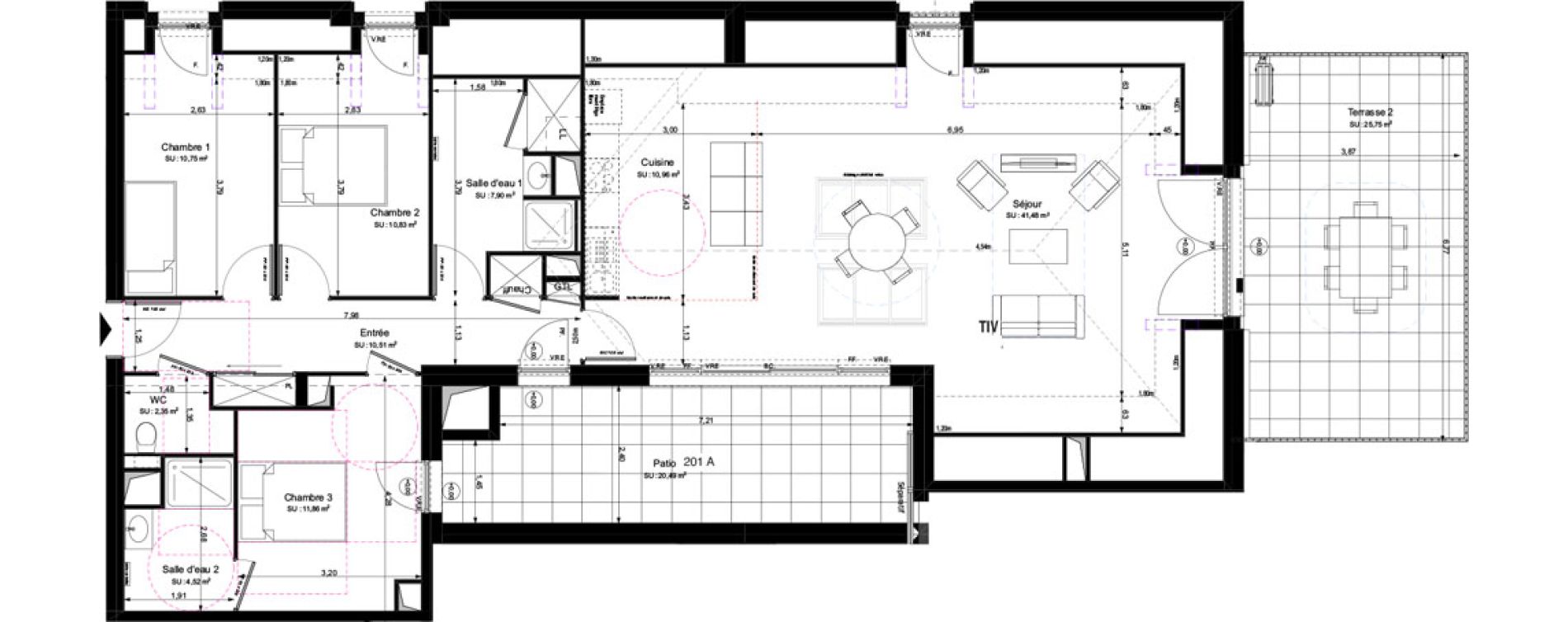 Appartement T4 de 111,16 m2 &agrave; Fondettes Centre