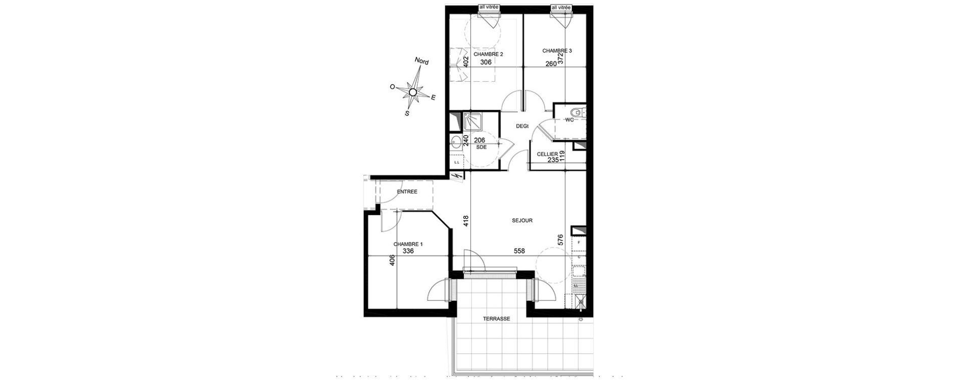 Appartement T4 de 79,98 m2 &agrave; Jou&eacute;-L&egrave;s-Tours Centre