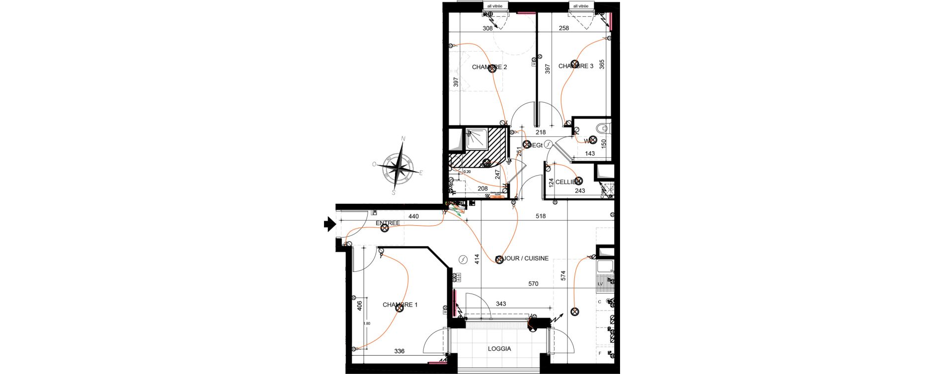 Appartement T4 de 81,05 m2 &agrave; Jou&eacute;-L&egrave;s-Tours Centre