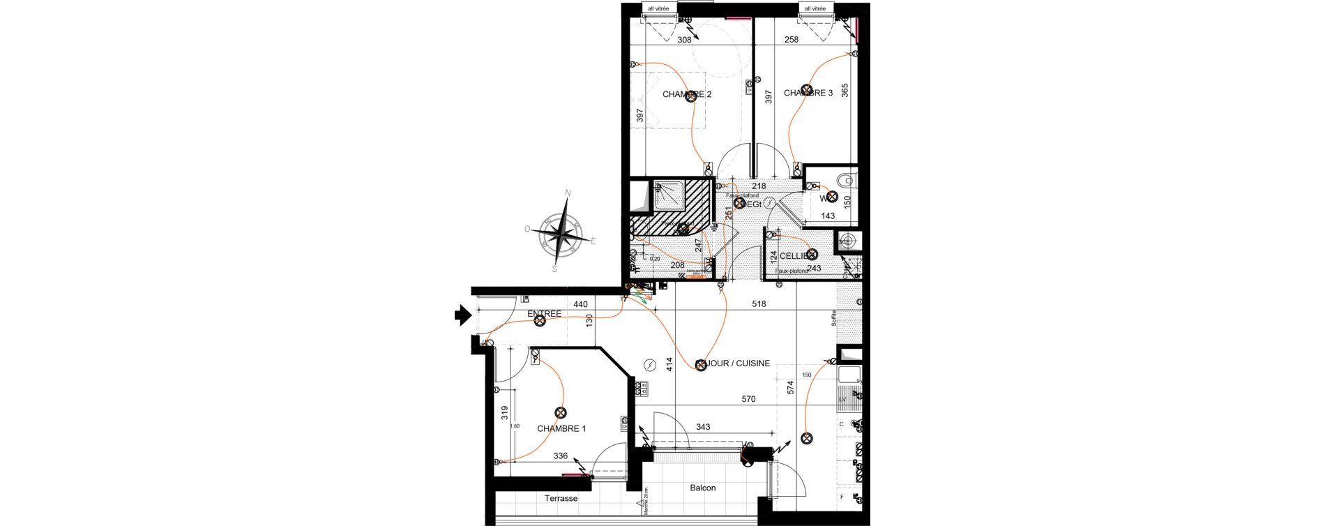 Appartement T4 de 78,14 m2 &agrave; Jou&eacute;-L&egrave;s-Tours Centre