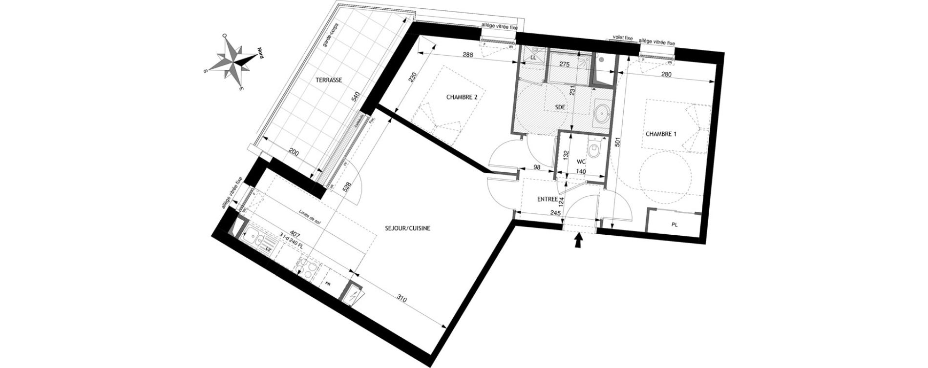 Appartement T3 de 66,52 m2 à Joué-Lès-Tours Morier rigny