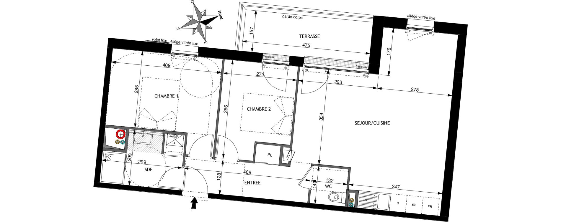 Appartement T3 de 65,52 m2 &agrave; Jou&eacute;-L&egrave;s-Tours Morier rigny