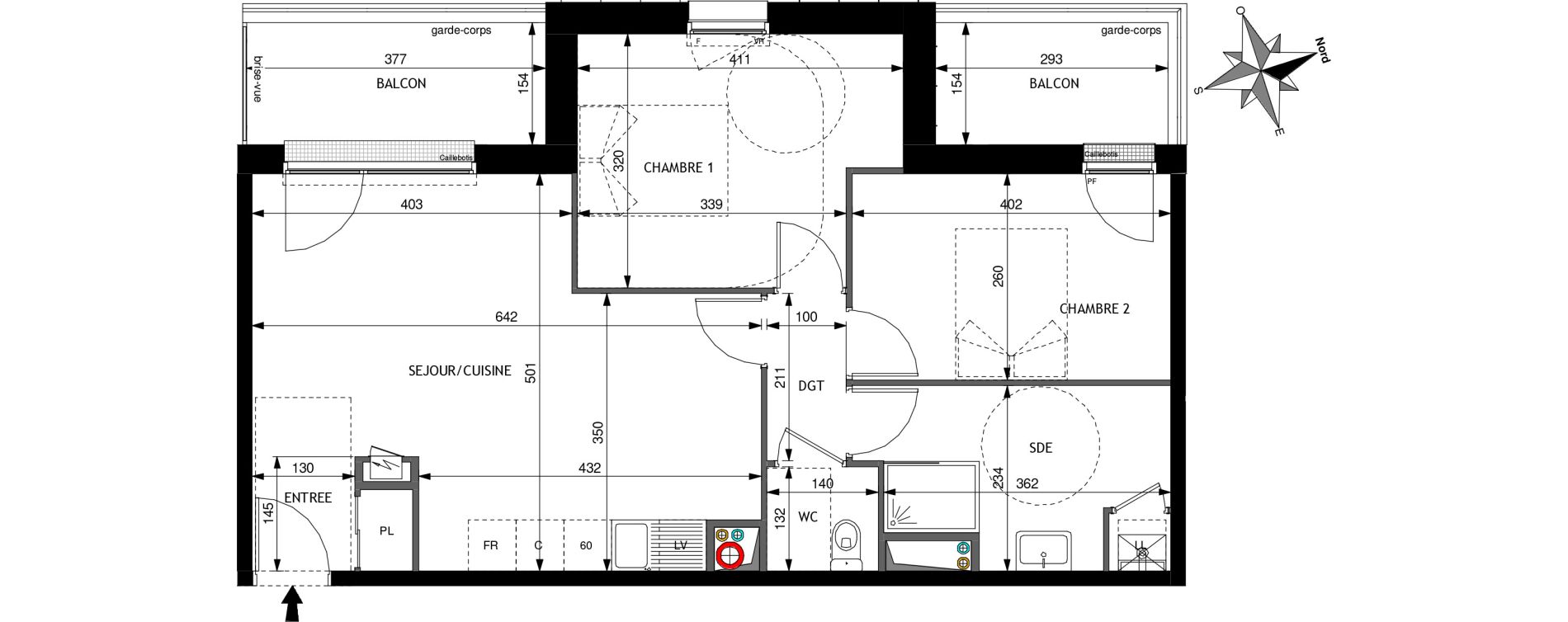 Appartement T3 de 61,76 m2 &agrave; Jou&eacute;-L&egrave;s-Tours Morier rigny