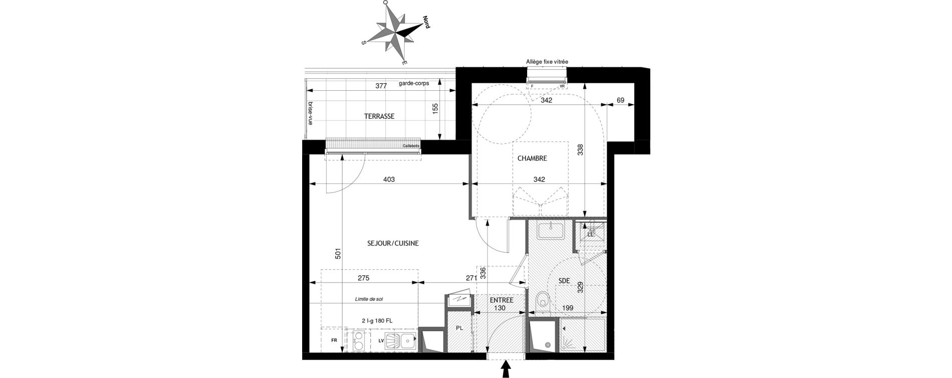 Appartement T2 de 42,01 m2 &agrave; Jou&eacute;-L&egrave;s-Tours Morier rigny