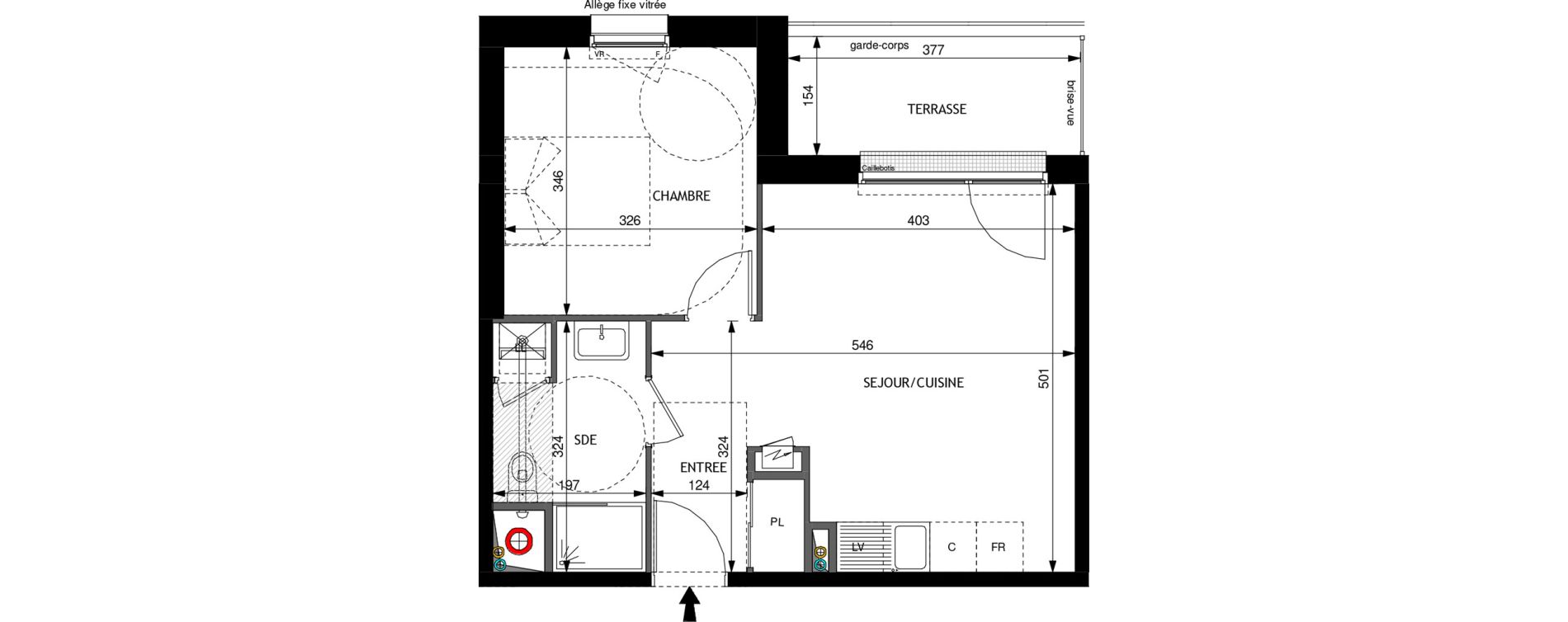 Appartement T2 de 41,09 m2 &agrave; Jou&eacute;-L&egrave;s-Tours Morier rigny