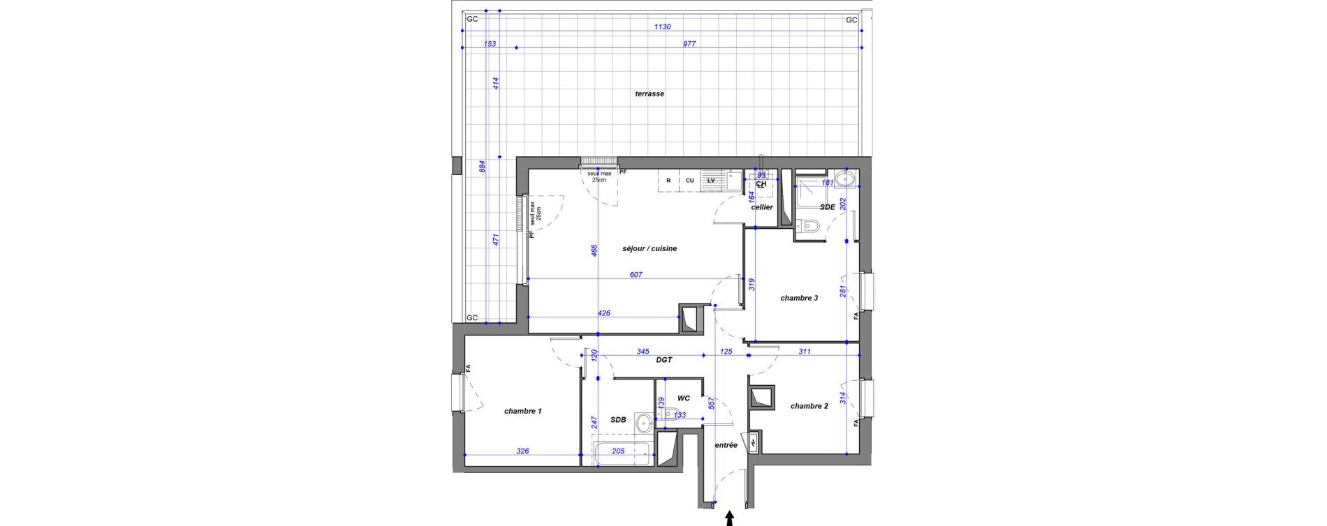 Appartement T4 de 80,27 m2 &agrave; Jou&eacute;-L&egrave;s-Tours Alouette grande bruere