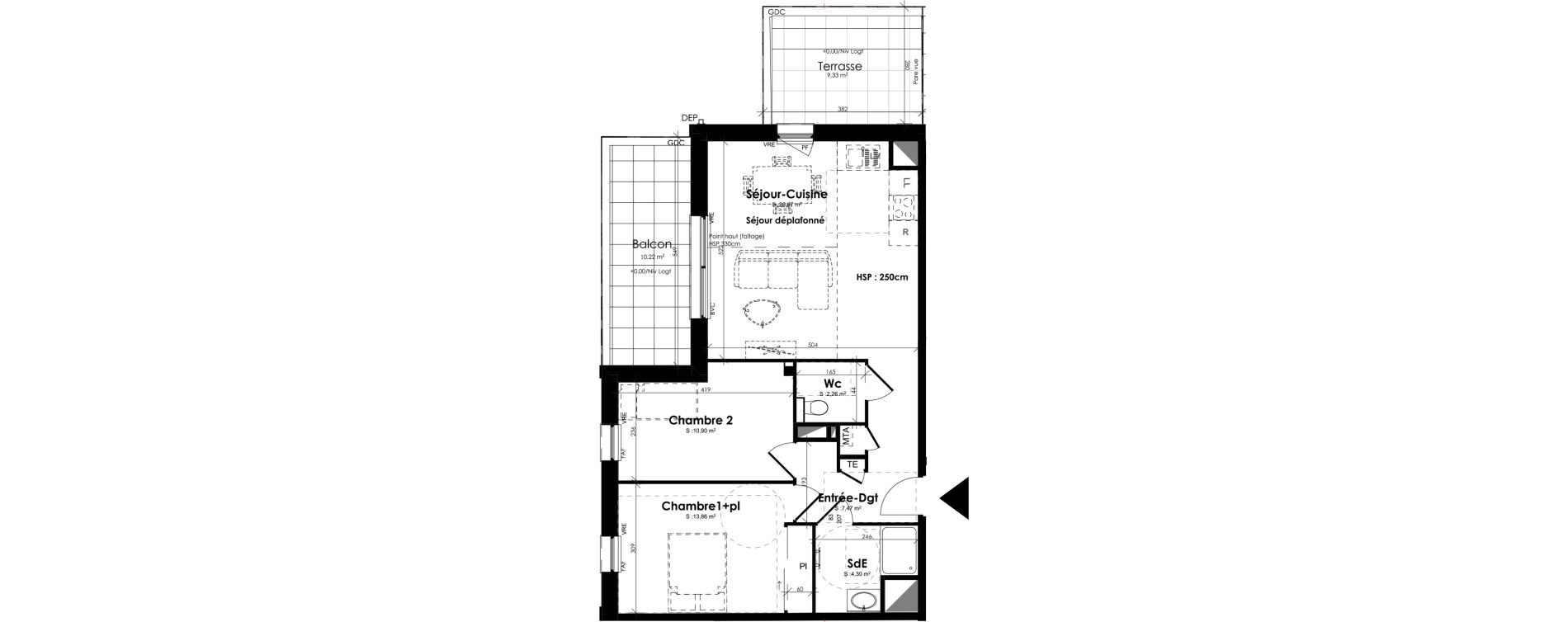 Appartement T3 de 65,46 m2 &agrave; La Riche Louis xi