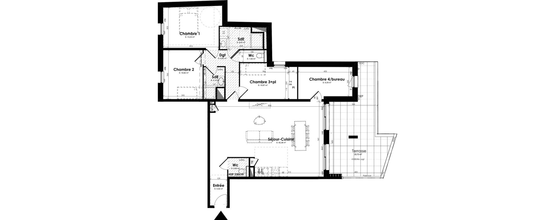 Appartement T5 de 108,38 m2 &agrave; La Riche Louis xi
