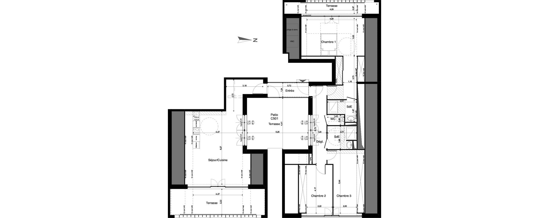 Appartement T4 de 97,02 m2 &agrave; La Riche Louis xi