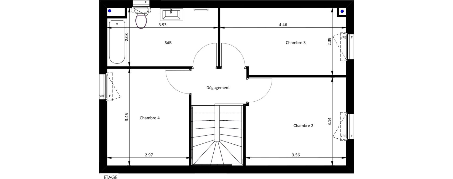 Maison T5 de 97,10 m2 &agrave; Mettray Centre