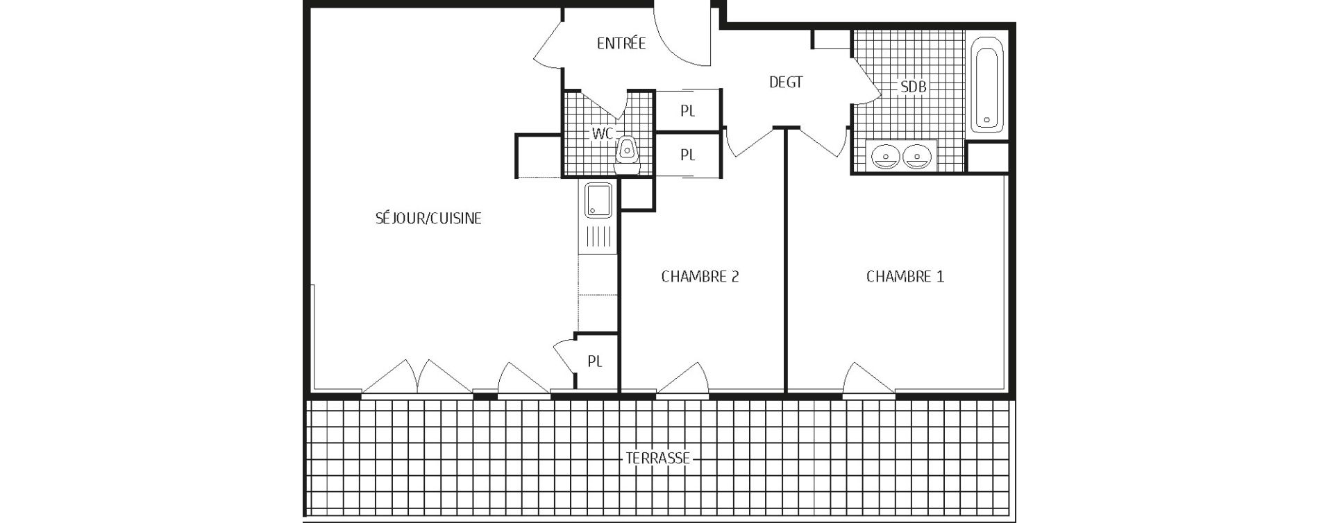 Appartement T3 de 61,07 m2 &agrave; Montbazon Centre