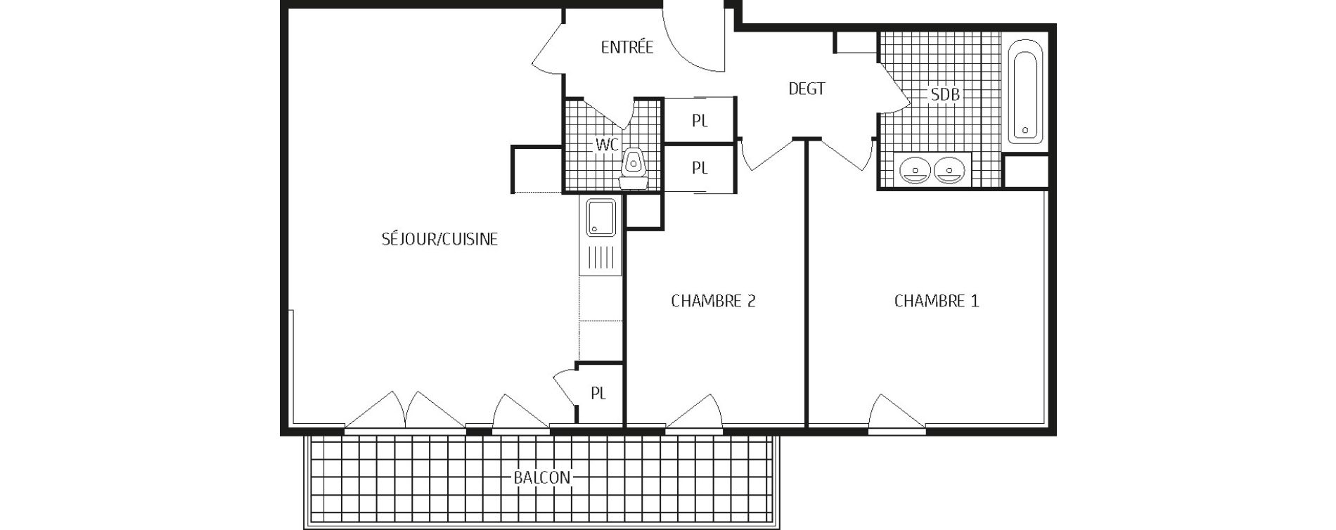 Appartement T3 de 61,50 m2 &agrave; Montbazon Centre