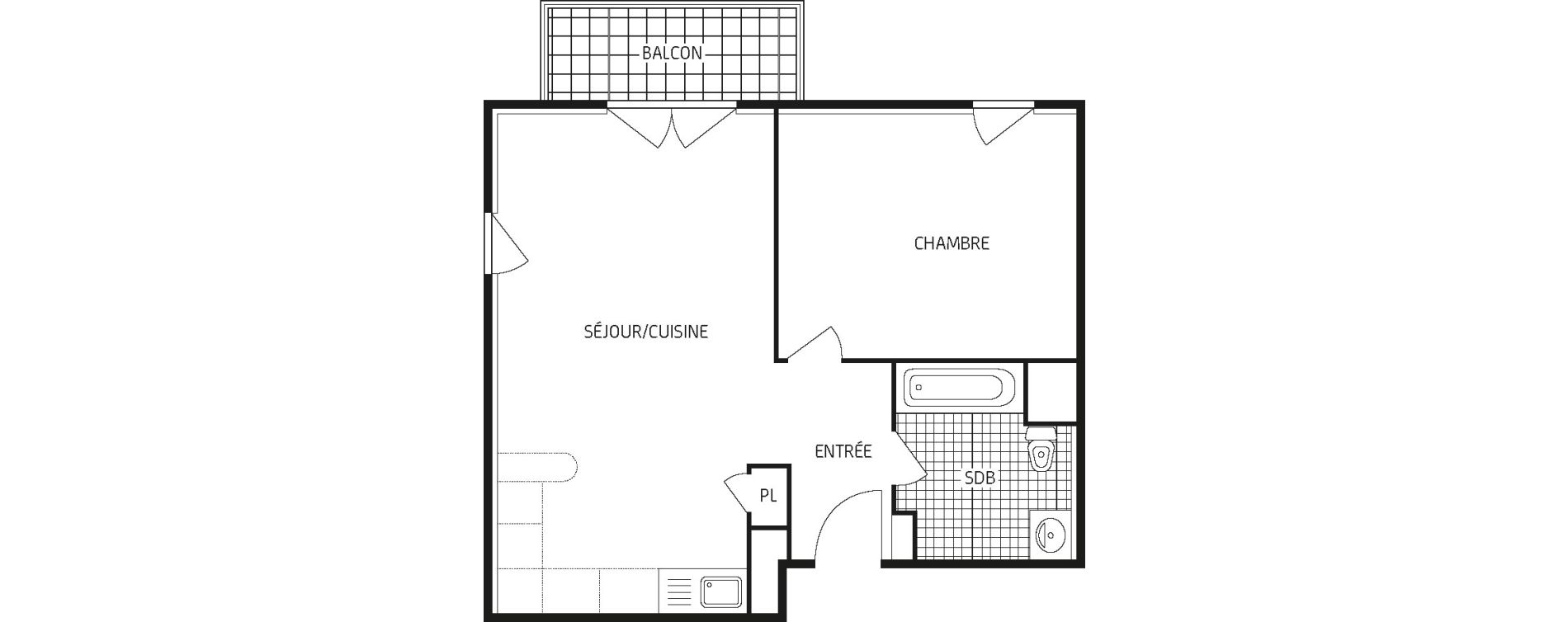 Appartement T2 de 44,30 m2 &agrave; Montbazon Centre