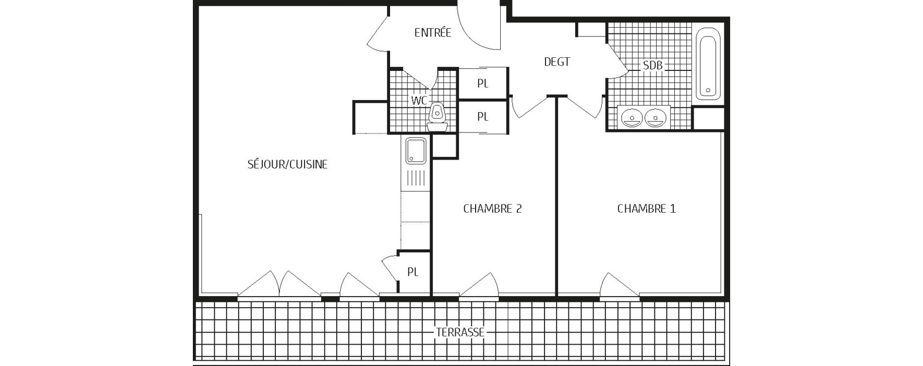 Appartement T3 de 61,04 m2 &agrave; Montbazon Centre