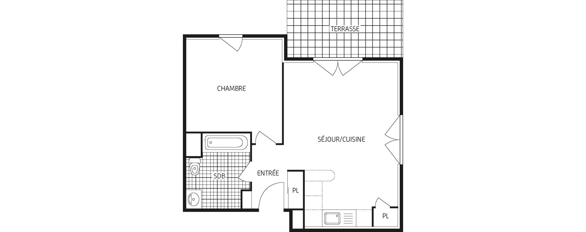 Appartement T2 de 41,80 m2 &agrave; Montbazon Centre