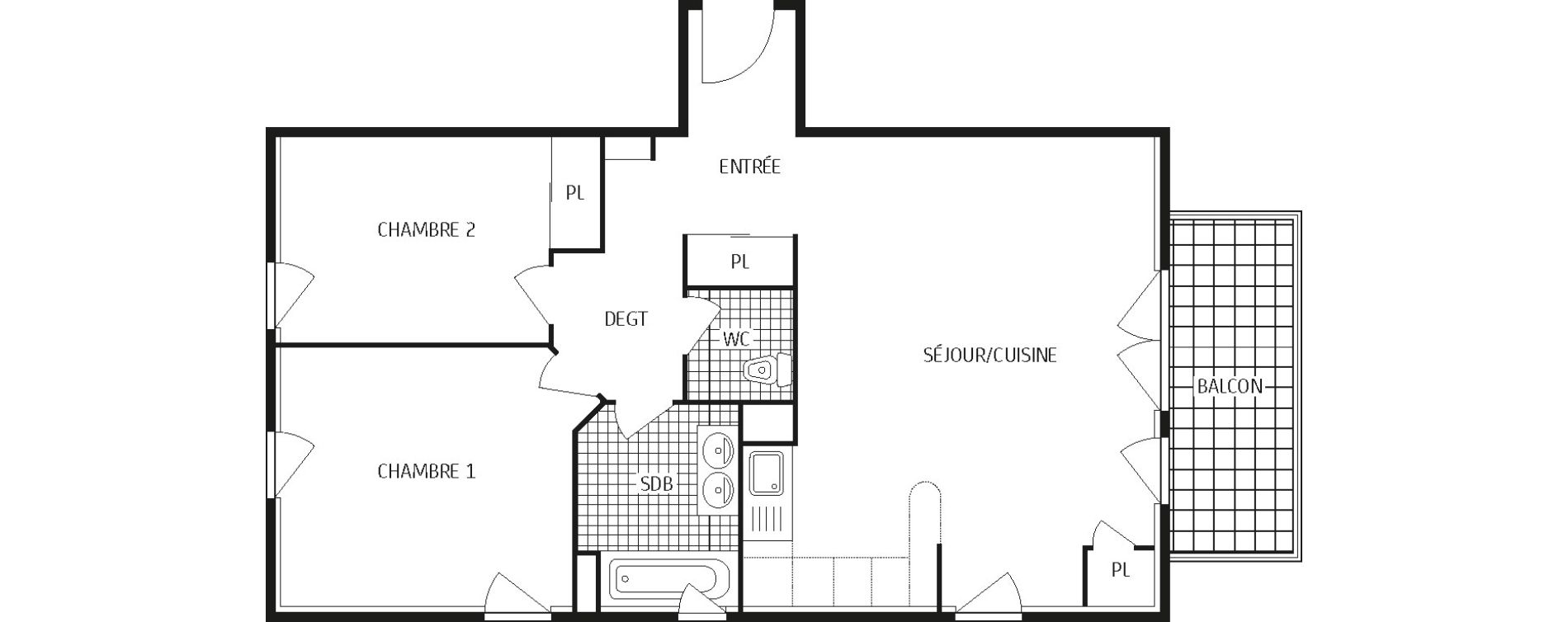 Appartement T3 de 63,19 m2 &agrave; Montbazon Centre